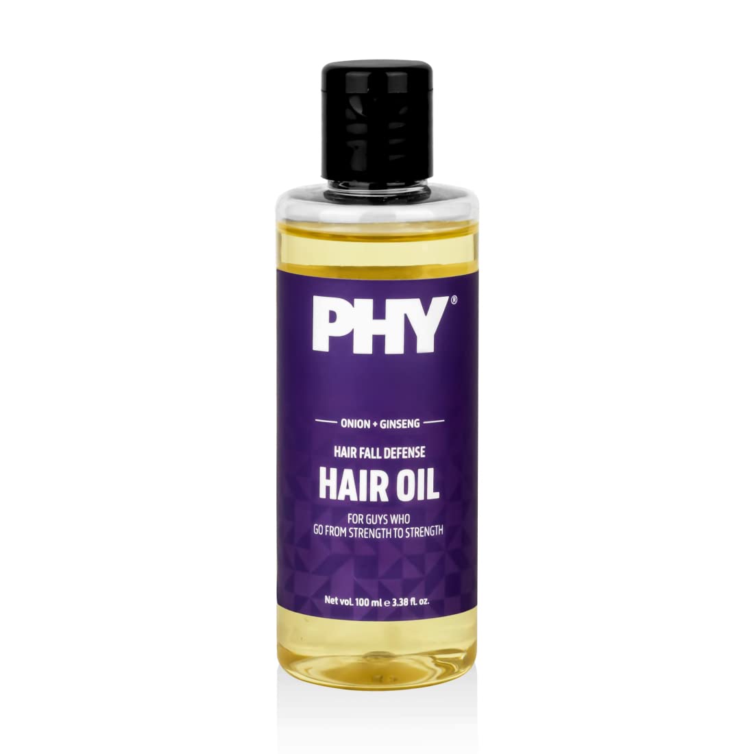 Phy Hair Fall Defense Hair Oil with Onion + Ginseng | Reduces hair fall by strengthening roots & promotes hair growth | 100% Vegan, No Parabens | Great for all hair types, 100 ml