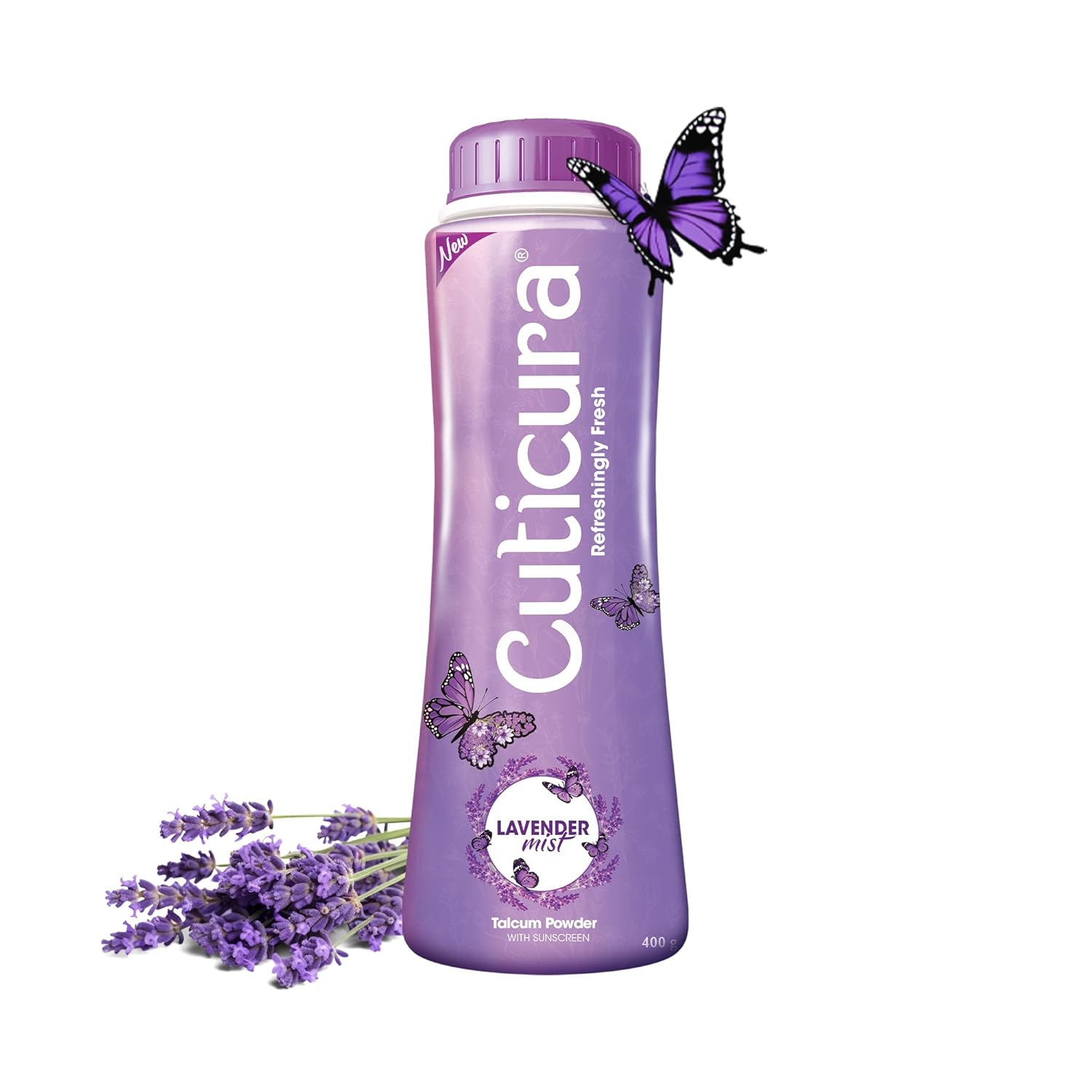 Cuticura Lavender Mist Talcum Powder,Pack of 400 G