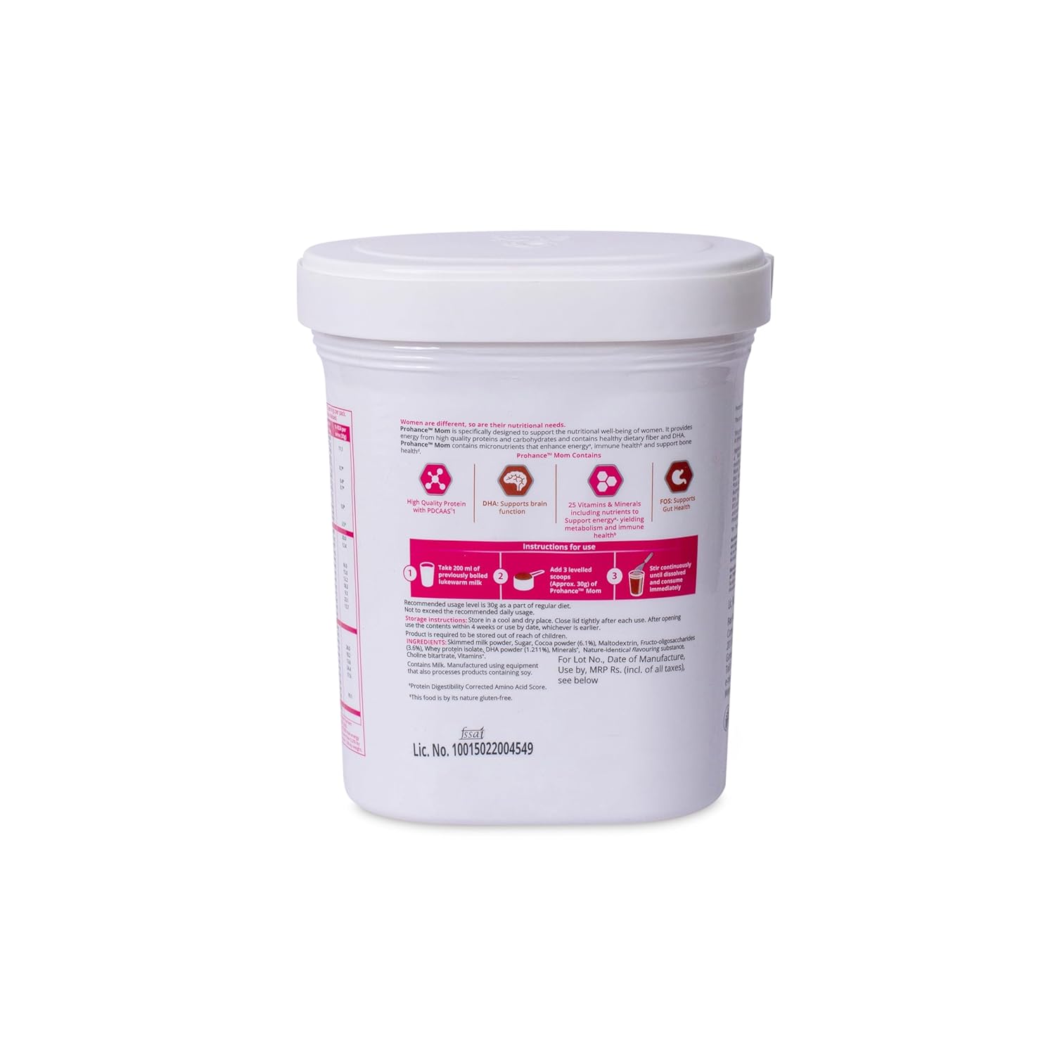 Prohance Mom Chocolate - Pack of 400g Powder