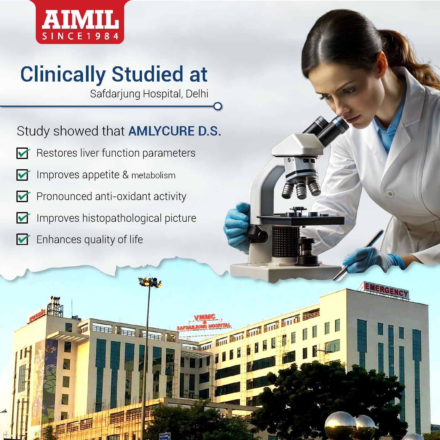 AIMIL Amlycure D.S. Syrup for Liver Health – Natural Liver Herbal Tonic 200 ML