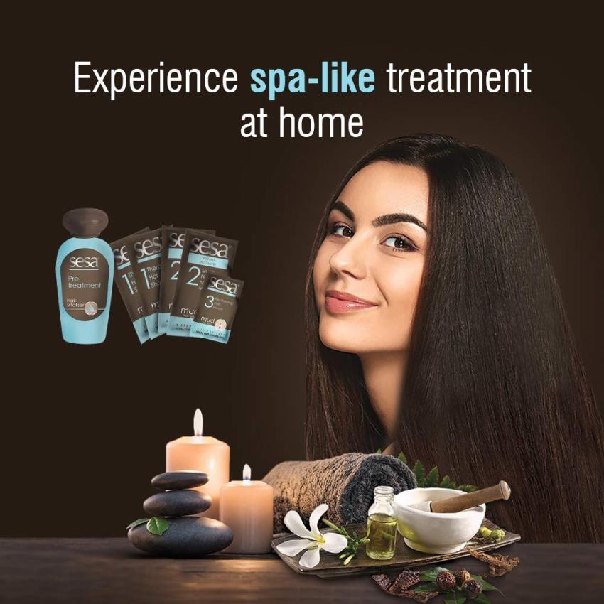 Sesa Ayurvedic Plus Hair Spa Kit Smooth & Silky Hair Promotes Hair Growth